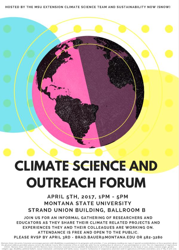 2017 Climate Science and Outreach Forum